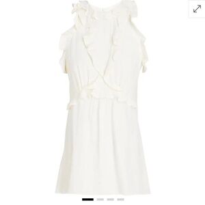 Zimmermann Ivory Ruffle Sleeveless Dress Top